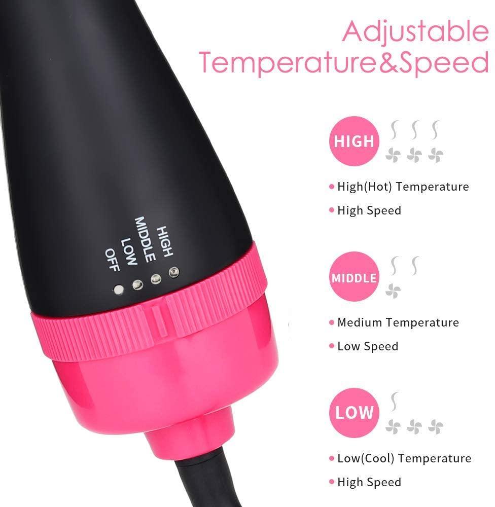 One Step Hair Dryer and Volumizer Round Hot Air Brush