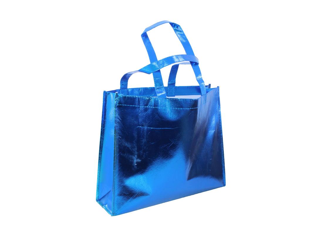 Reusable Non-Woven Fabric Grocery Tote Bag With Handle - 40 x 12 x 32cm, Blue