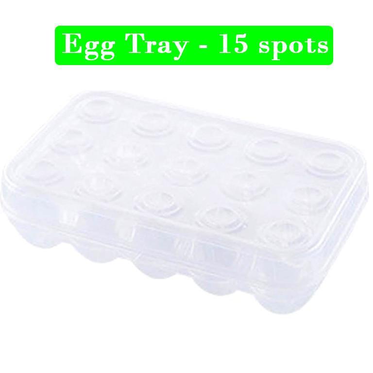 Imported Plastic Egg Storage Box 15 Egg Capacity Tray and Container