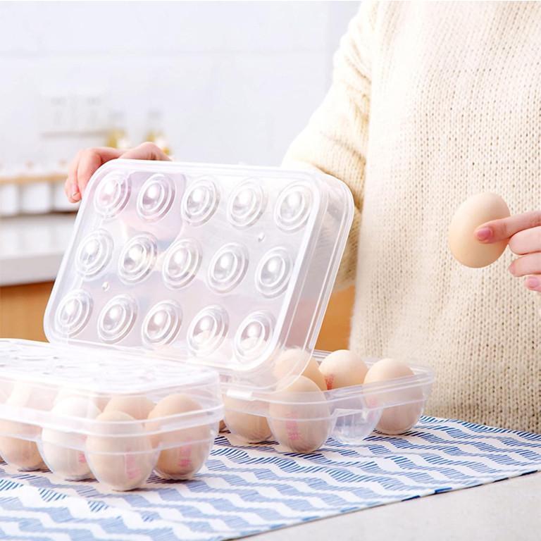 Imported Plastic Egg Storage Box 15 Egg Capacity Tray and Container